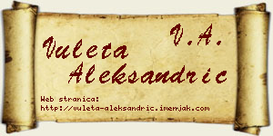 Vuleta Aleksandrić vizit kartica
